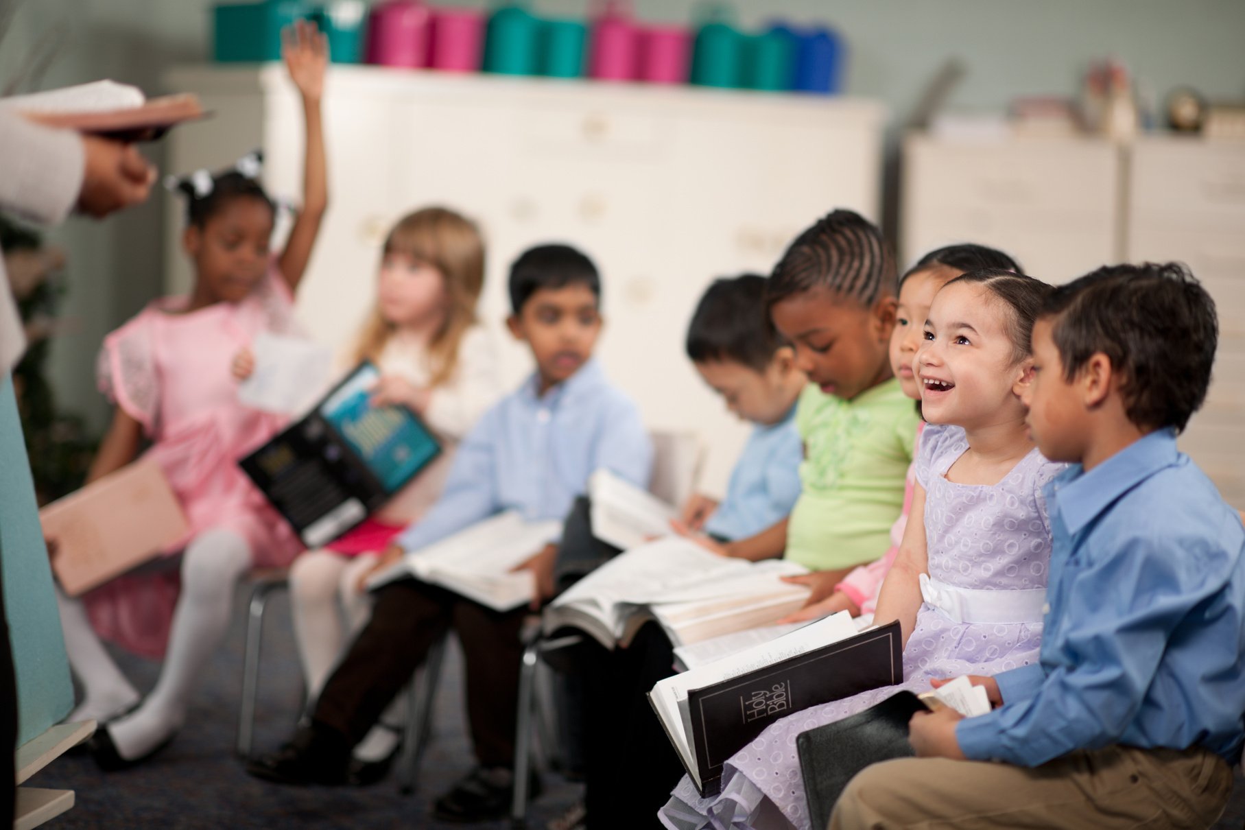 Children Reading BIble